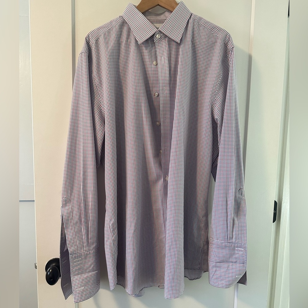 Charles Tyrwhitt Non Iron Slim Fit 100% Cotton Mens Dress Shirt - Size 17 1/2